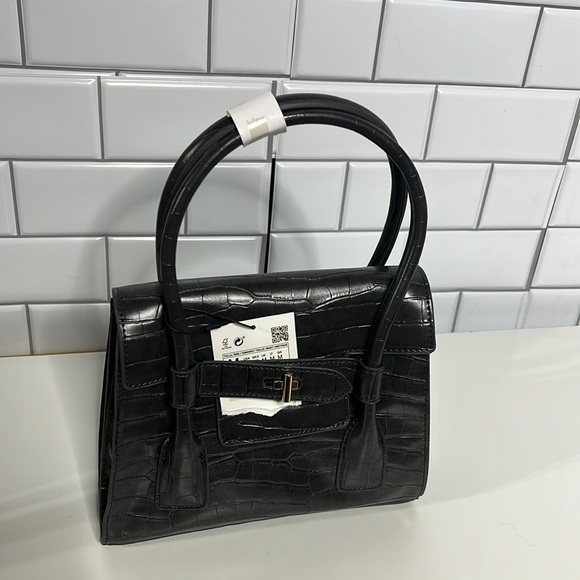 Zara mock croc double strap city bag - Picture 2 of 15